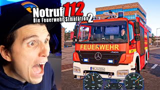 Das AUTO BRENNT  Notruf 112  Der Feuerwehr Simulator [upl. by Ahsitan]