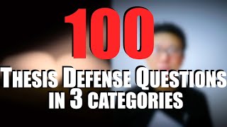 100 Thesis Defense Questions in 3 Categories [upl. by Nottarts]