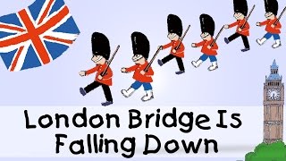 London Bridge Is Falling Down  englische Kindergarten Lieder  Kinderlieder [upl. by Kcirddes]