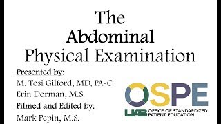 The GIAbdominal Physical Examination [upl. by Cassilda588]