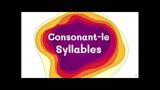 The Six Syllable Types Cle Syllables [upl. by Charil]