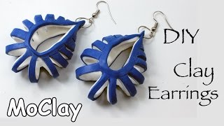 DIY polymer clay earrings tutorial [upl. by Rosse17]