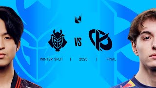 G2 vs KC  2025 LEC Winter Split Playoffs  Split Final [upl. by Baer]