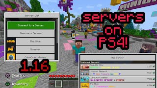 How to JOIN SERVERS In Minecraft PS4 116 Join Servers early [upl. by Kenny600]