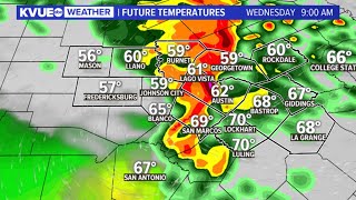 Austin weather Radar shows thunderstorms in Central Texas  KVUE [upl. by Elumas]