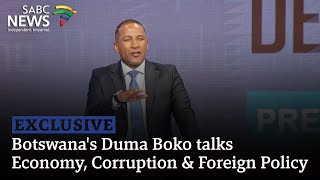 Exclusive  Botswanas Duma Boko talks Economy Corruption amp Foreign Policy [upl. by Eimorej]