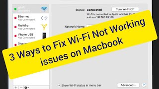 how to fix wifi amp network problems macbook [upl. by Anaujahs]