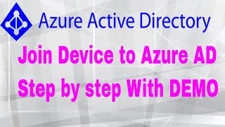 DEMO Azure AD Join Windows 10 Device Enabling Single SignOn [upl. by Opiak]