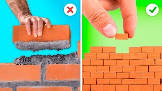 DIY MINIATURE HOUSE FROM LITTLE BRICKS  5MINIte Decor Crafts [upl. by Yendyc]