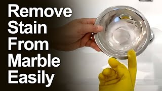 Remove Stain From White Marble Without Scrubbing [upl. by Poler]