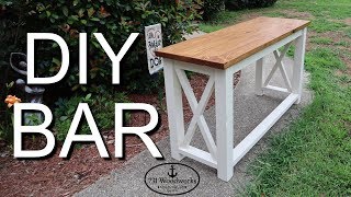 Super EASY DIY Bar  DIY Standing Desk with woodwork plans [upl. by Grantland451]