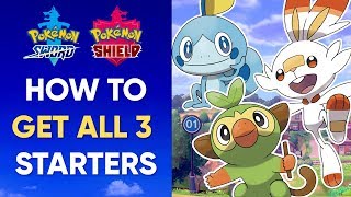 How To Get ALL 3 STARTERS  Pokemon Sword and Shield BEST WAY [upl. by Llekim252]