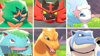 Pokémon Sword amp Shield  All Starter Signature Moves [upl. by Jenny]