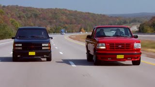 90 Chevy 454 SS vs 94 Ford Lightning F150 MuscleTrux Wars Part 1  Trucks S10 E1 [upl. by Anyd]