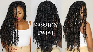 EASY JUMBO PASSION TWIST TUTORIAL  RUBBER BAND METHOD ON 4C NATURAL HAIR  Protective Style Howto [upl. by Cirle]