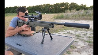 The Quietest Sniper Rifle  Suppressed Subsonic 308 [upl. by Hersch622]