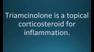 How to pronounce triamcinolone Kenalog Memorizing Pharmacology Flashcard [upl. by Patrizius]