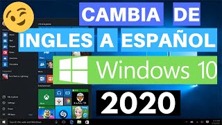 Como cambiar de idioma Windows 10  Ingles a Español  2020 [upl. by Alakam]