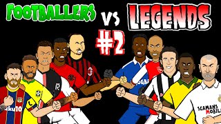 ⚽️2  FOOTBALLERS vs LEGENDS⚽️ Feat Pele Messi Neymar Zidane amp more [upl. by Joacimah]