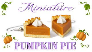 DIY Polymer Clay Pumpkin Pie Earrings Tutorial [upl. by Eitsud]