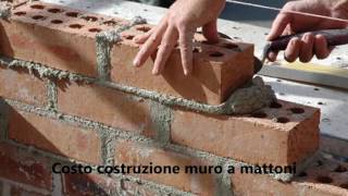 Costo costruzione muro a mattoni  EDILNETIT [upl. by Lodge]