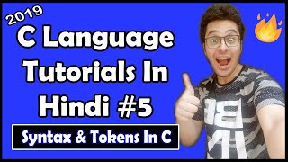 Basic Syntax Of A C Program C Tutorial In Hindi 5 [upl. by Retsila]