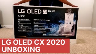 LG OLED CX Series 2020 Unboxing and Setup [upl. by Neelrahc]