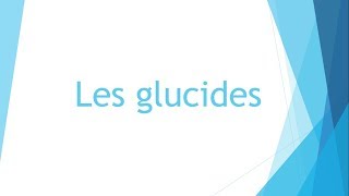 Biochimie  Les glucides  Partie 1 [upl. by Eetse502]