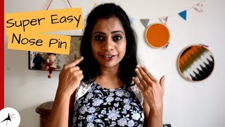 Super Easy Nose Pin At Home DIY  Arpitharai [upl. by Clarke]