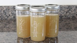 Homemade Chicken Stock From Leftover Roasted Chicken Carcass Recipe [upl. by Huff]