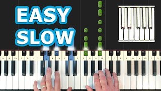 Amélie  piano tutorial easy  Comptine dun Autre Été  SLOW  Yann Tiersen [upl. by Simone]