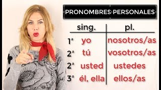 Pronombres personales en español Spanish personal pronouns [upl. by Windham]