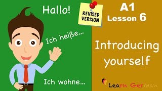 A1  Lesson 6  sich vorstellen  introducing yourself in German  Learn German [upl. by Kaufmann]