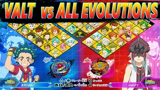 VALKYRIE VALTRYEK vs ALL BEYBLADE EVOLUTIONS  Beyblade Burst Battle Zero Gameplay [upl. by Yesnikcm]