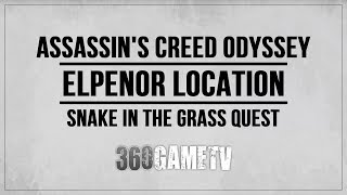 Assassins Creed Odyssey Elpenor Location Snake in the Grass Quest  Find Elpenor Guide [upl. by Dacy224]