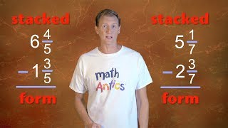 Math Antics  Subtracting Mixed Numbers [upl. by Onairelav]