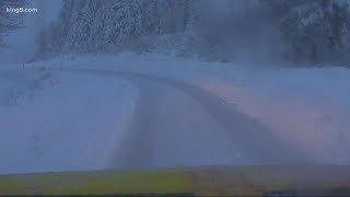 A look at snowy conditions on Snoqualmie Pass [upl. by Tiram482]