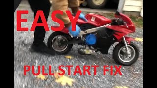 HOW TO FIX PULL START on pocket bike or atv [upl. by Merril]