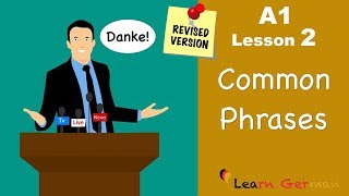 A1  Lesson 2  Common Phrases  German for beginners  Learn German [upl. by Nellda710]