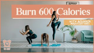 BURN 600 CALORIES with this 45minute cardio AT HOME workout No Equipment [upl. by Phillipp196]