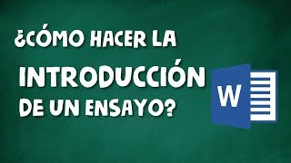 CÓMO HACER LA INTRODUCCIÓN DE UN ENSAYO ACADÉMICO [upl. by Chloris]