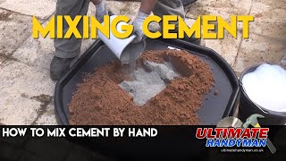 How to mix cement by hand [upl. by Irahcaz669]