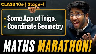 Class 10th Maths Maha Marathon  Some App of Trigonometry amp Coord Geometry 🔥  Shobhit Nirwan [upl. by Haniraz600]