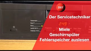 Miele Geschirrspüler Fehlerspeicher Betriebsstunden und Servicemodus [upl. by Farrand]