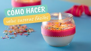 Cómo hacer velas caseras fáciles [upl. by Aket946]