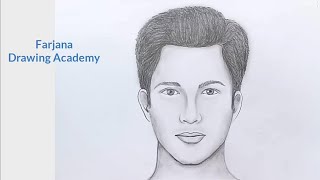 How to draw face for Beginners EASY WAY TO DRAW A MAN FACE [upl. by Ocir54]