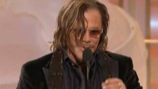 Mickey Rourke Wins Best Actor Motion Picture Drama  Golden Globes 2009 [upl. by Mena146]