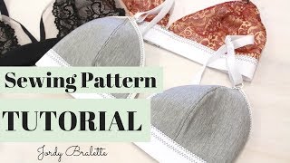 Bralette Sewing Pattern Tutorial  Jordy Bralette Patten  Emerald Erin [upl. by Iruahs]