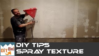 How to spray Texture on Walls amp Ceilings  DIY Hopper Gun Tips [upl. by Danna]