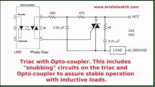 Review AC Relay Circuits Optocouplers Triacs [upl. by Aires516]